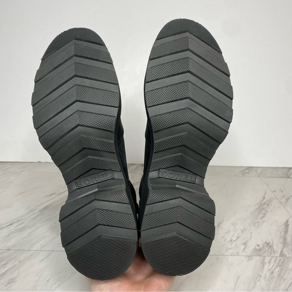 New! Sorel Hi Line Black Nubuck Chelsea Heeled Bootie 9 1/2 - Picture 13 of 14